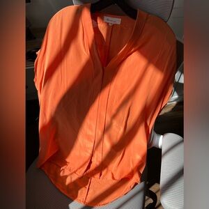 100% silk!Vince Camuto Bold Orange Blouse